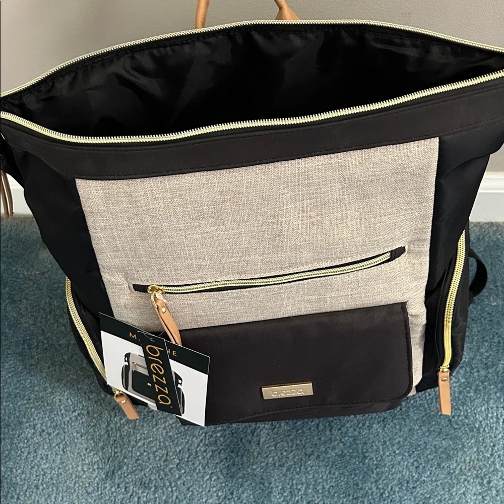 Black and Tan Baby Bag